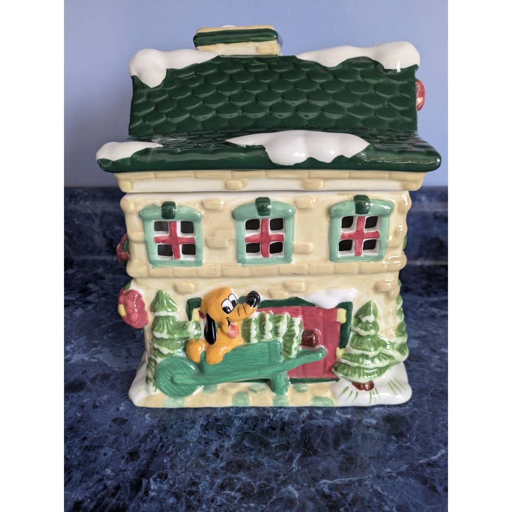 DISNEY Christmas Cookie Jar Mickey Minnie Mouse Donald & Daisy Duck Pluto Goofy‎ - Picture 3 of 5
